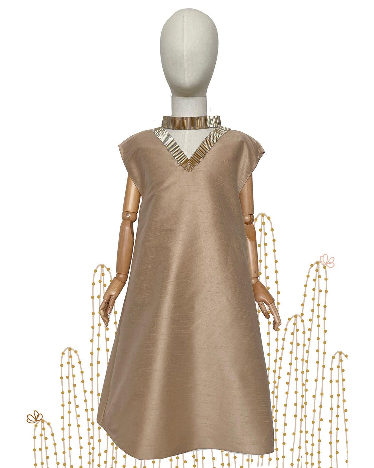 Collar Embellished Kaftan