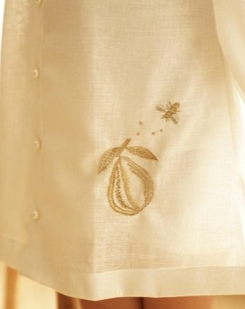 Pearl Pear Dress in White