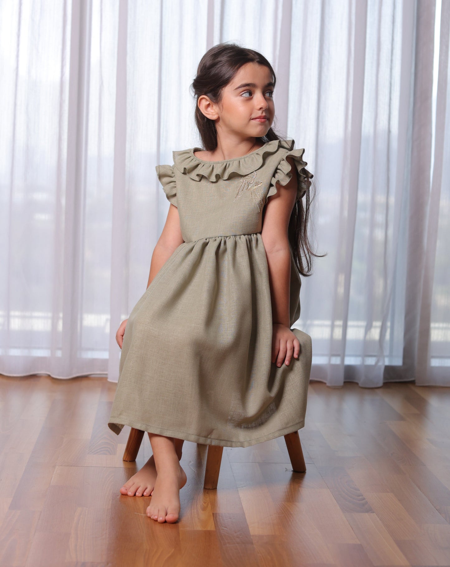 Jellyfish Dress in Khaki