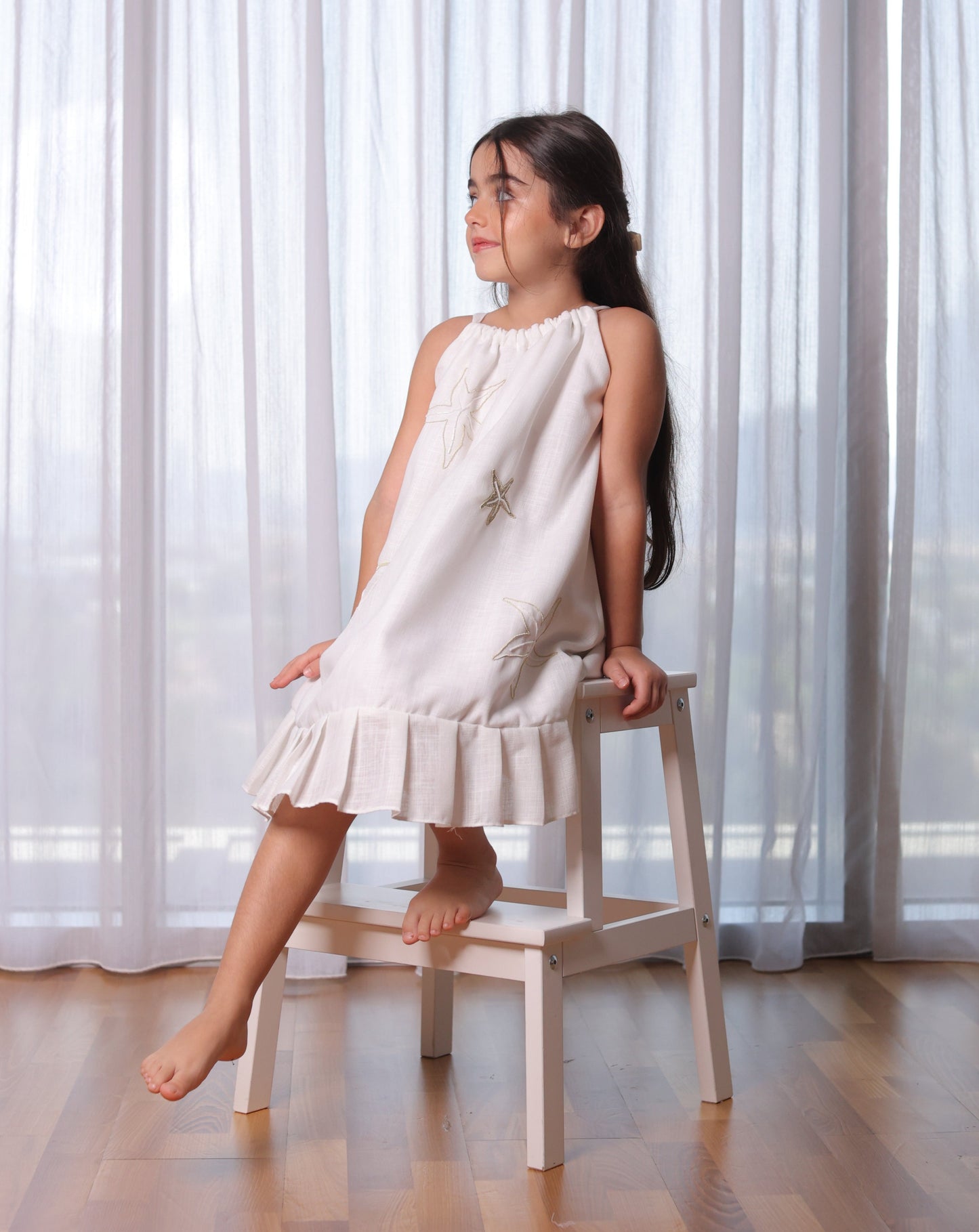 Starfish Dress in White