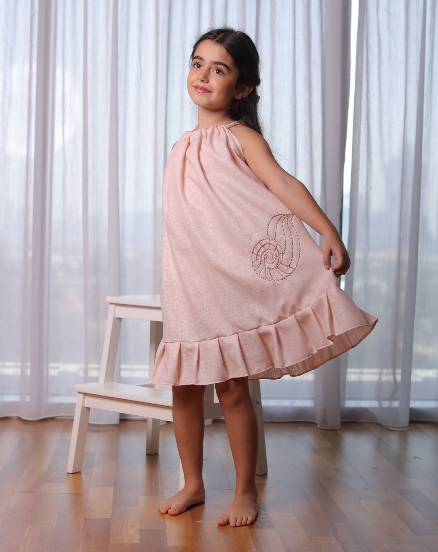 Shell Dress in Blush