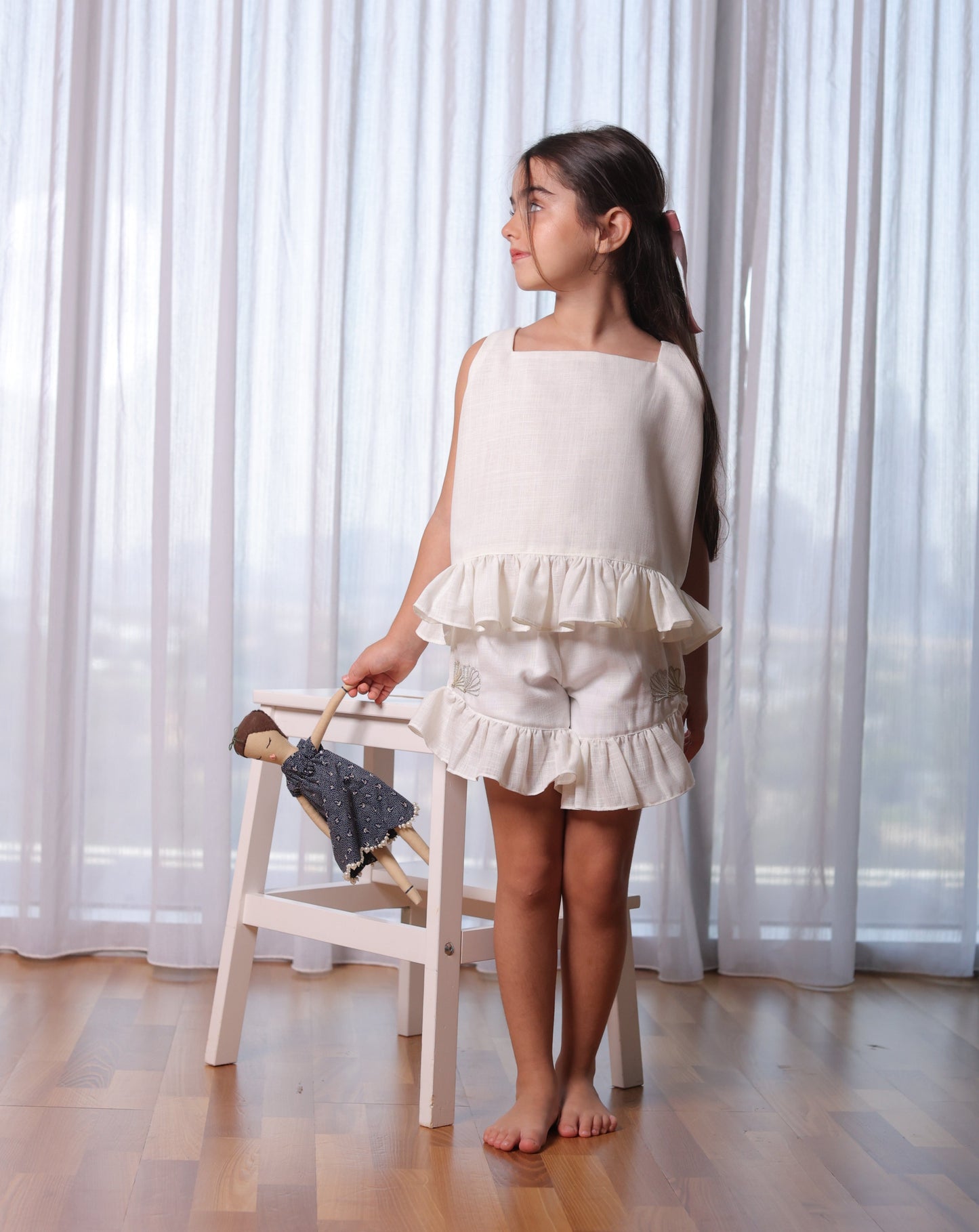 Seashell Short Embroidered Set