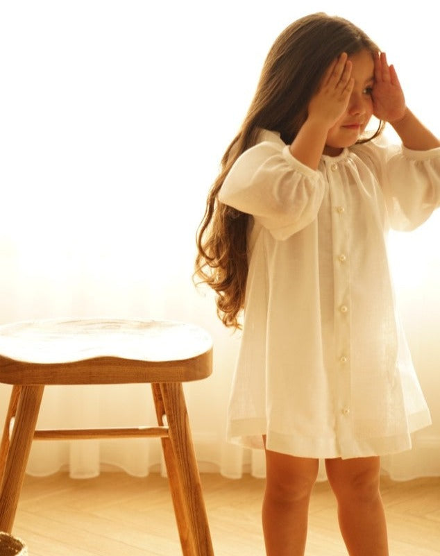 Pearl Pear Dress in White