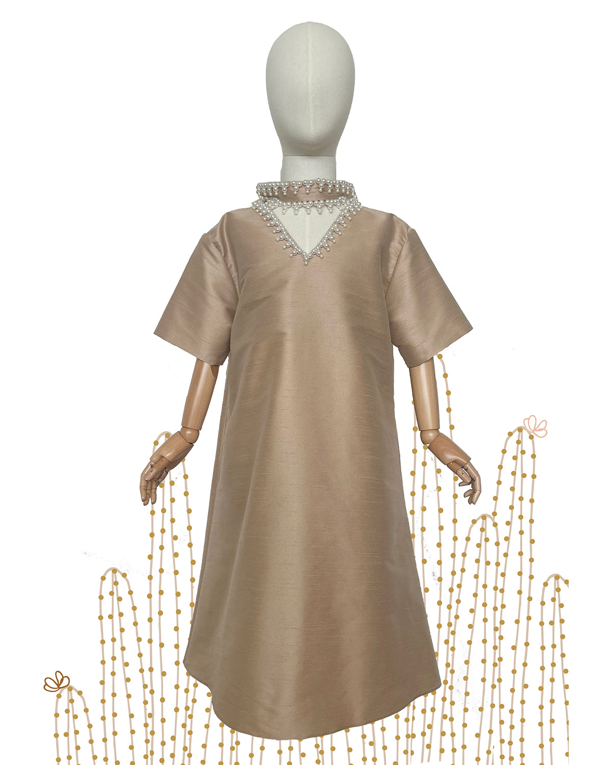 Collar Embroidered Kaftan