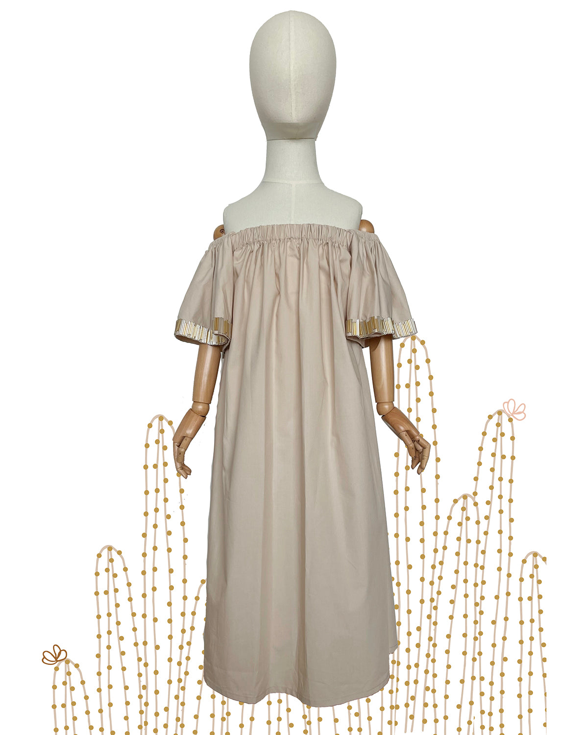 Off-Shoulder Kaftan
