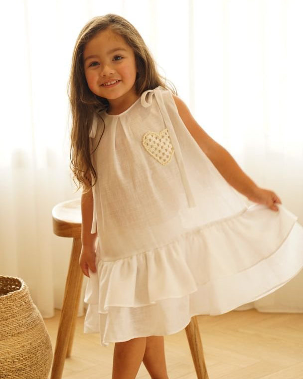 Heart Dress in White