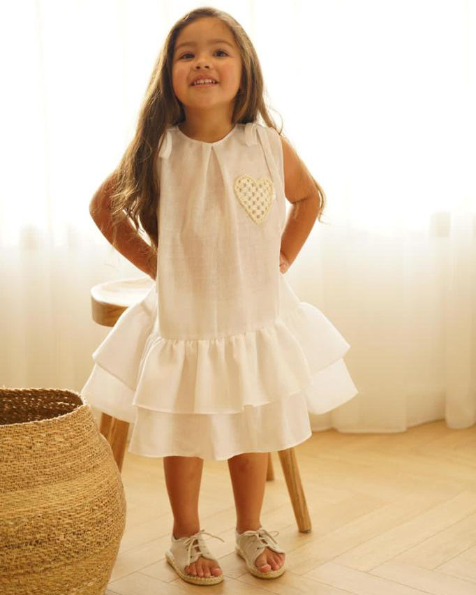 Heart Dress in White